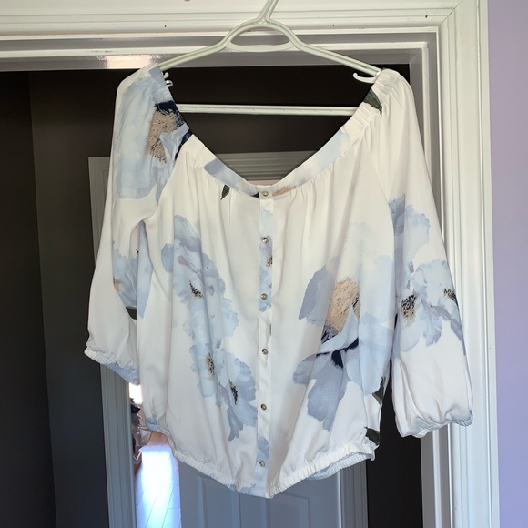 Dynamite Floral off the Shoulder Shirt - Picture 1 of 3